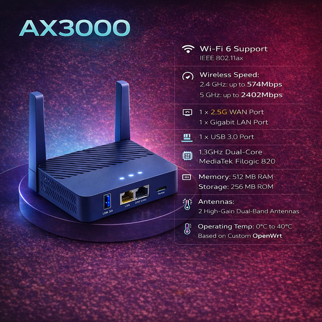AX3000 VPN WIFI ROUTER