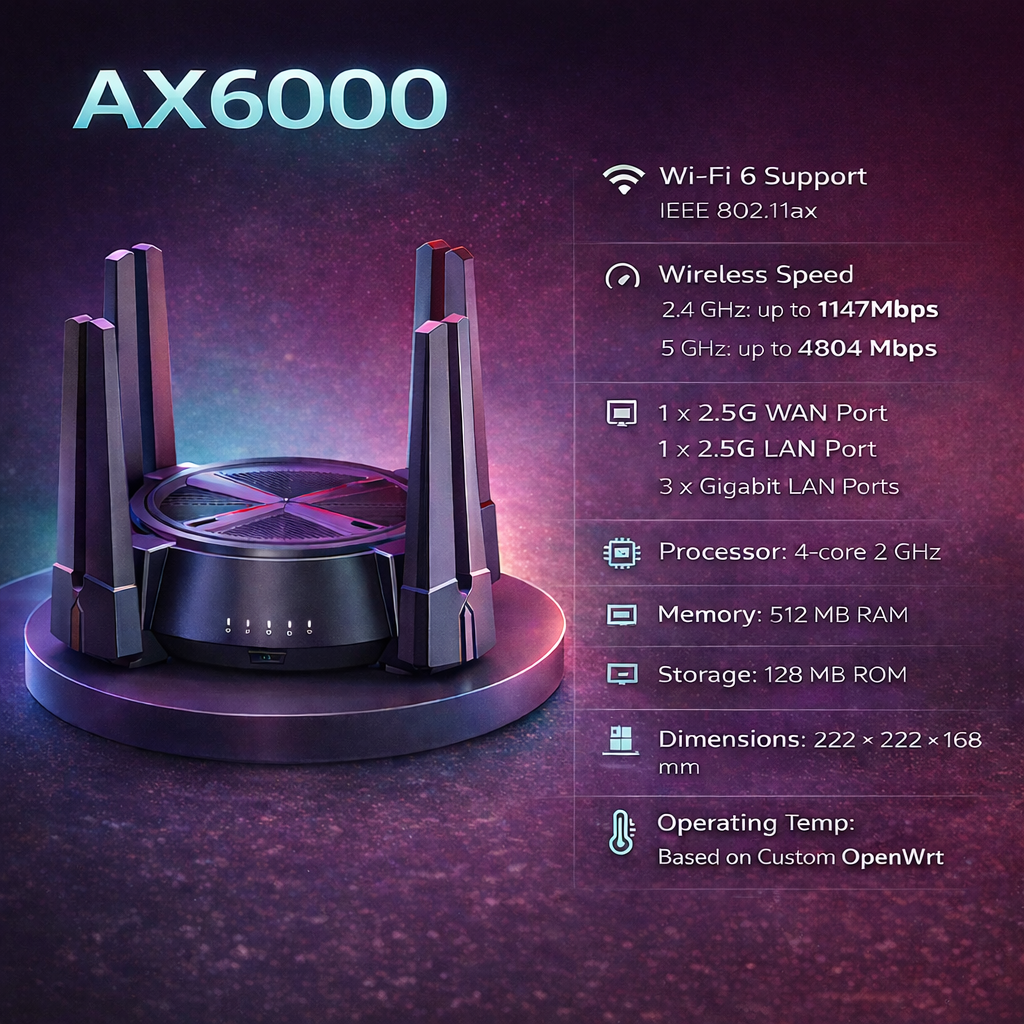 AX6000 VPN WIFI ROUTER